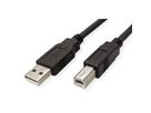 ROLINE GREEN USB 2.0 kabel, Type A-B, zwart, 0,8 m
