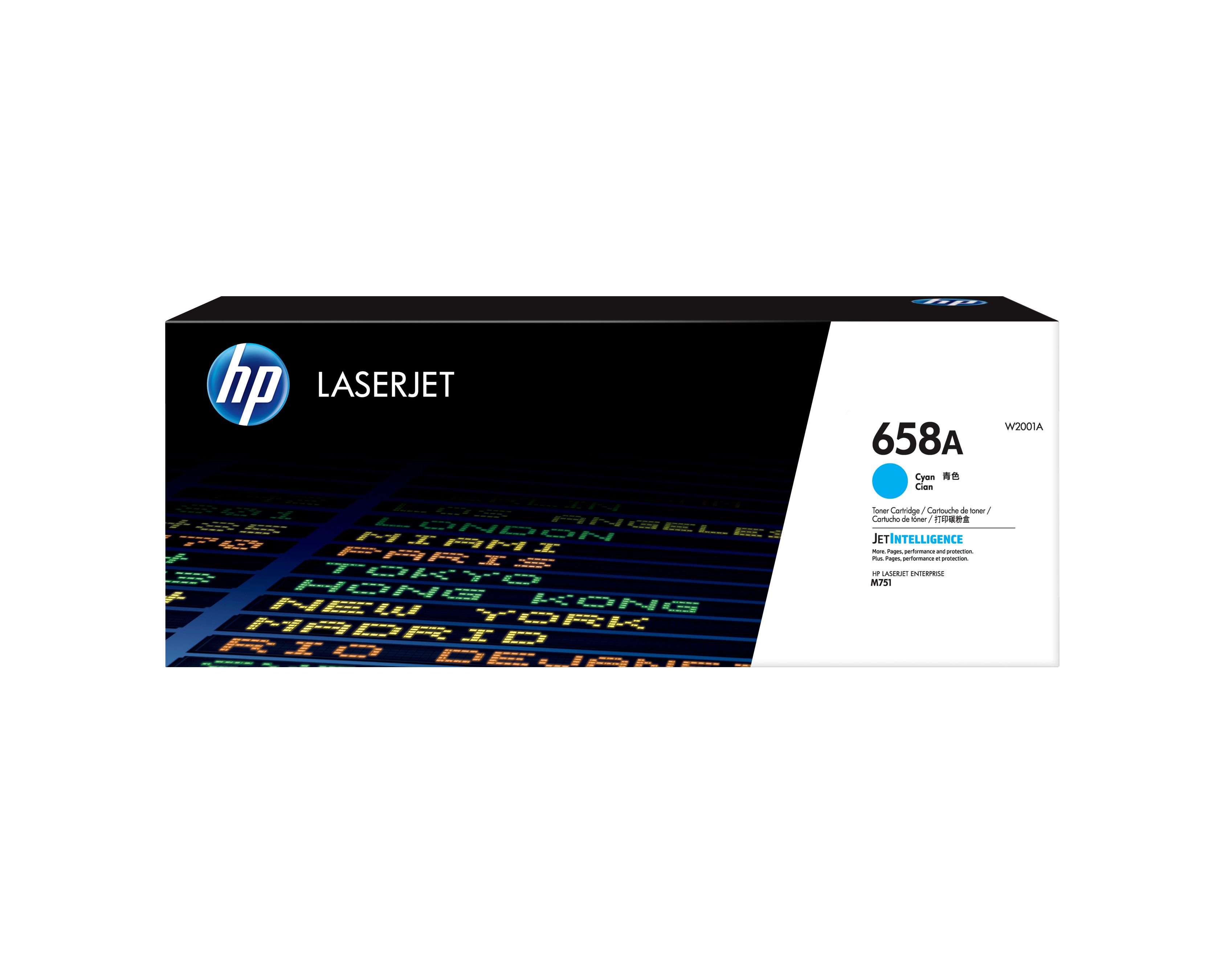 HP 658A originele cyaan LaserJet tonercartridge