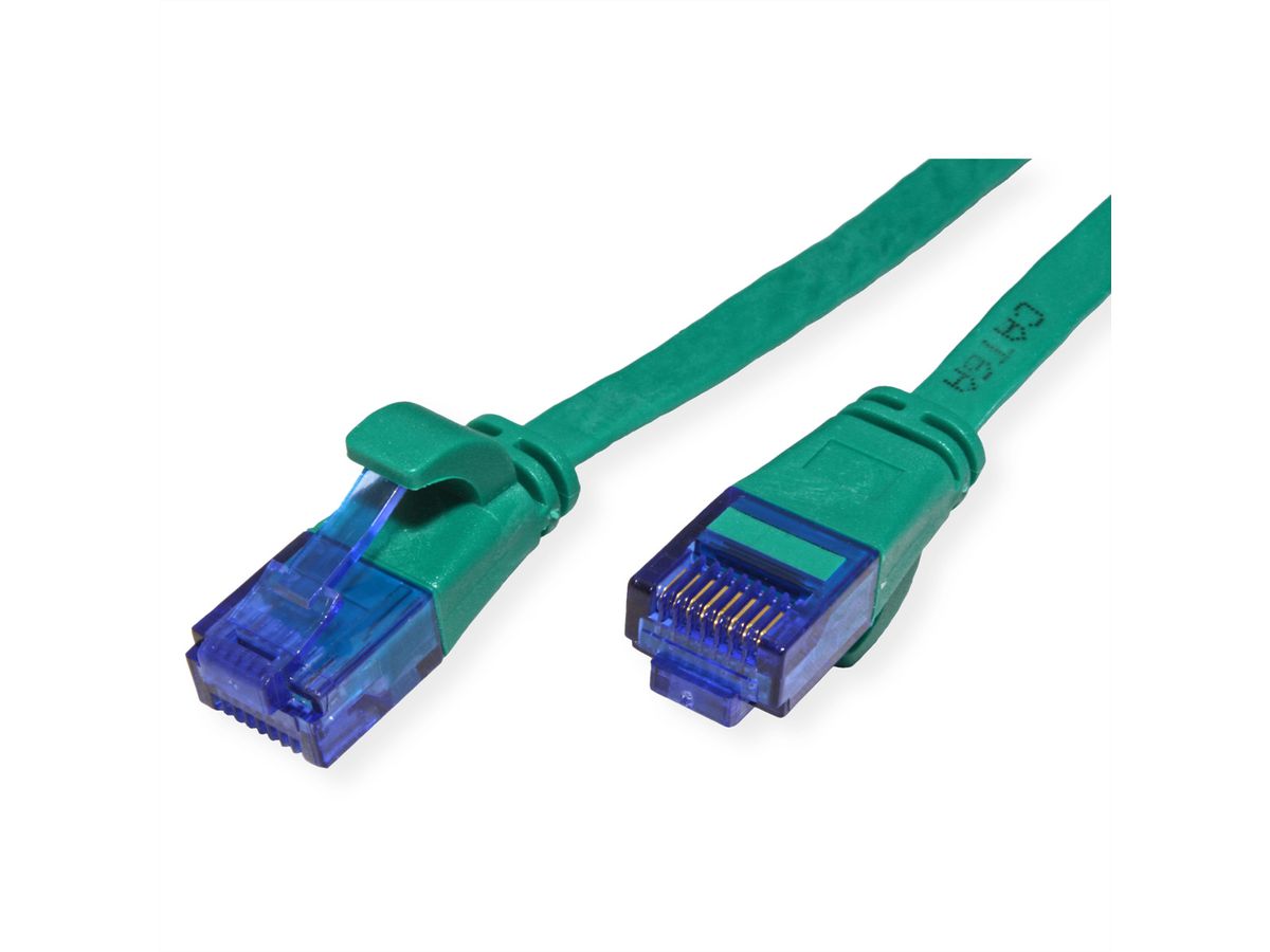 VALUE UTP Patch Cord, Cat.6A (Class EA), extra-flat, green, 5 m