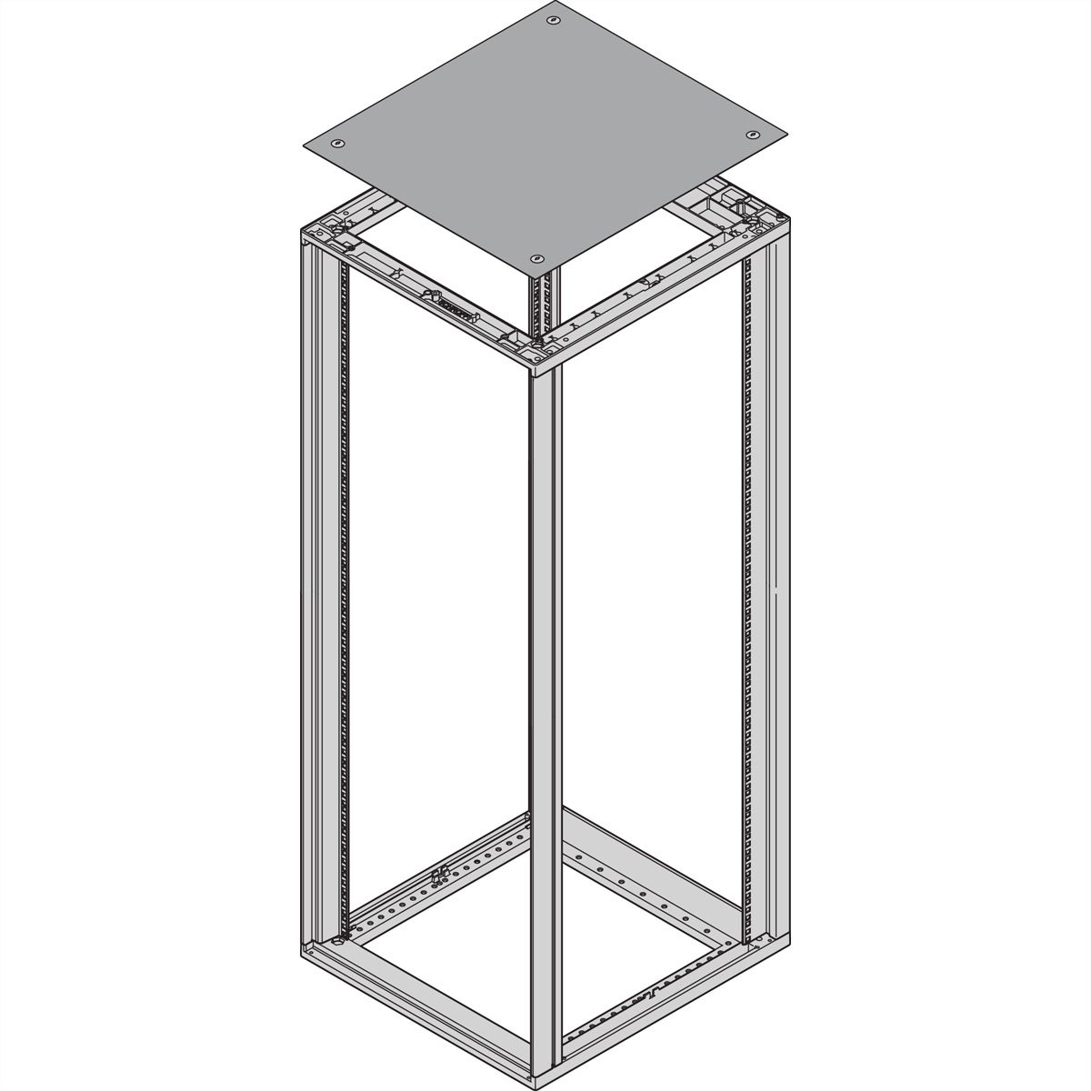 SCHROFF Novastar Top Cover Flush, 553W 600D