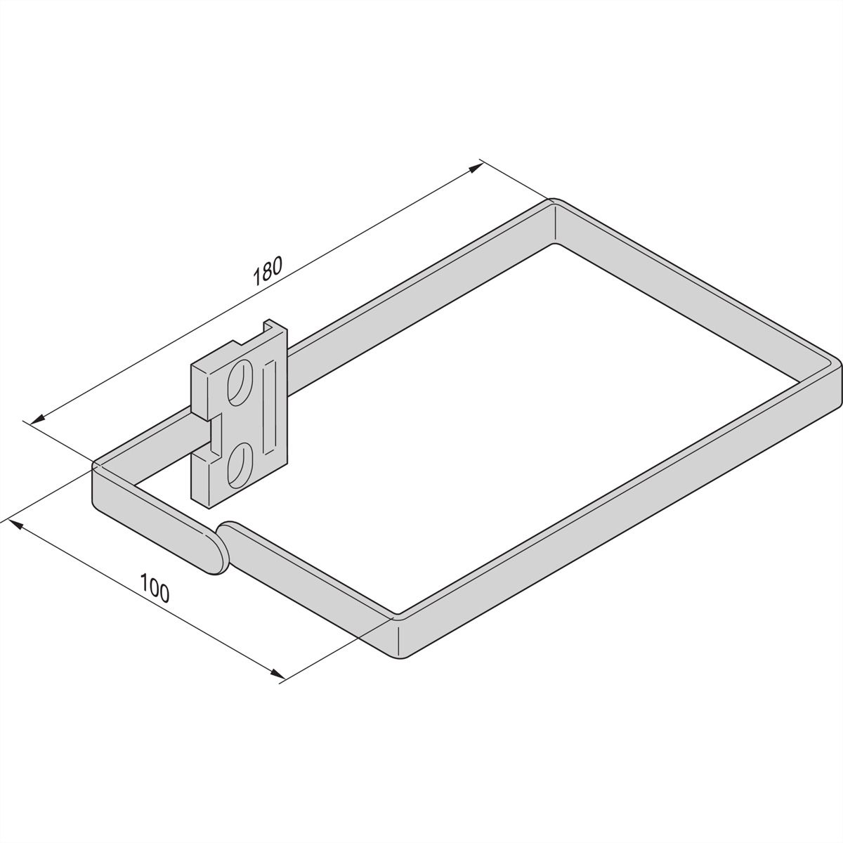 SCHROFF VARISTAR Kabelgeleider staal, 100x180, aan de profielen (voor een rack van 800 mm breed) of  aan de 19''-Profielen
