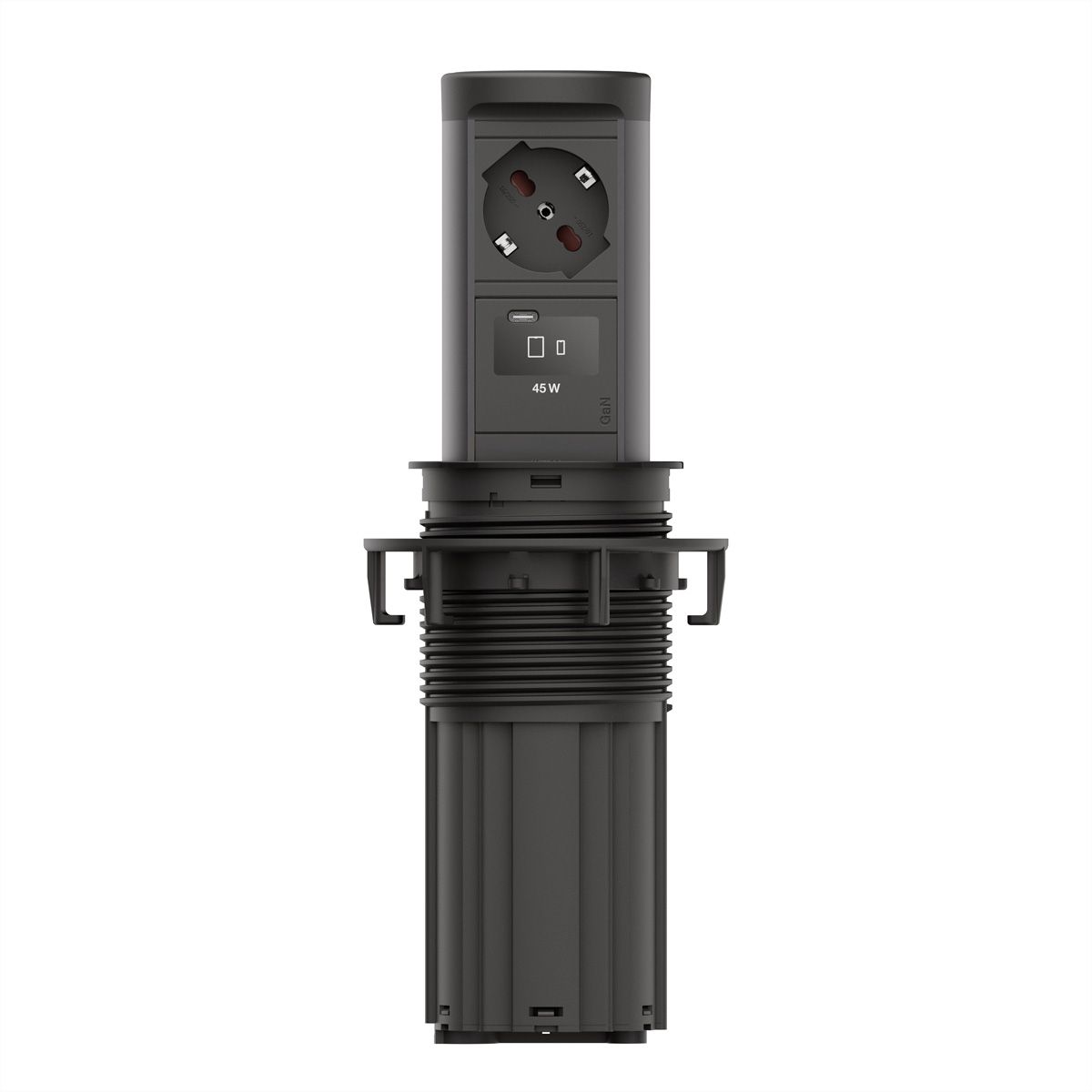 BACHMANN ELEVATOR2 1xP40 1xUSB C, Wireless Charger 15W RAL9005 0.5m ISV