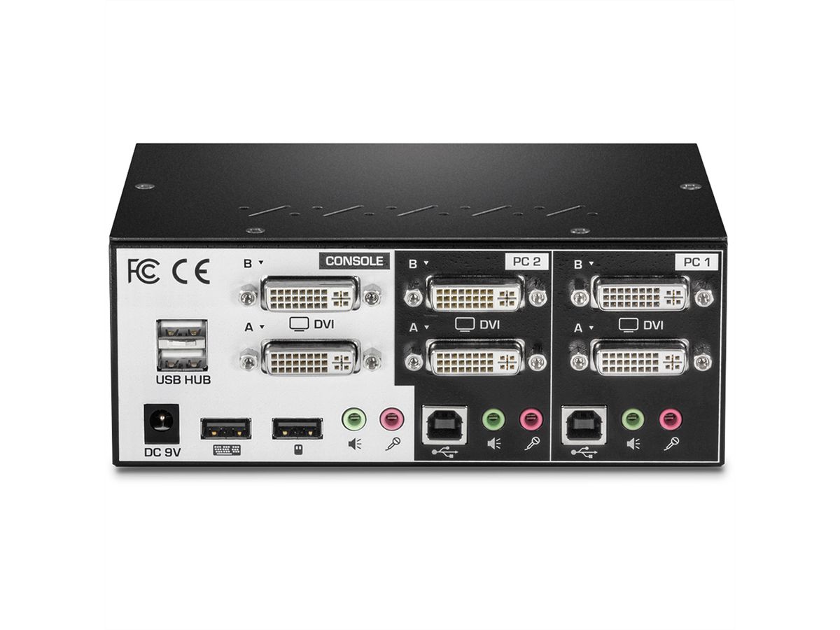 TRENDnet TK-232DV DVI KVM-switch 2-poorts Dual Monitor