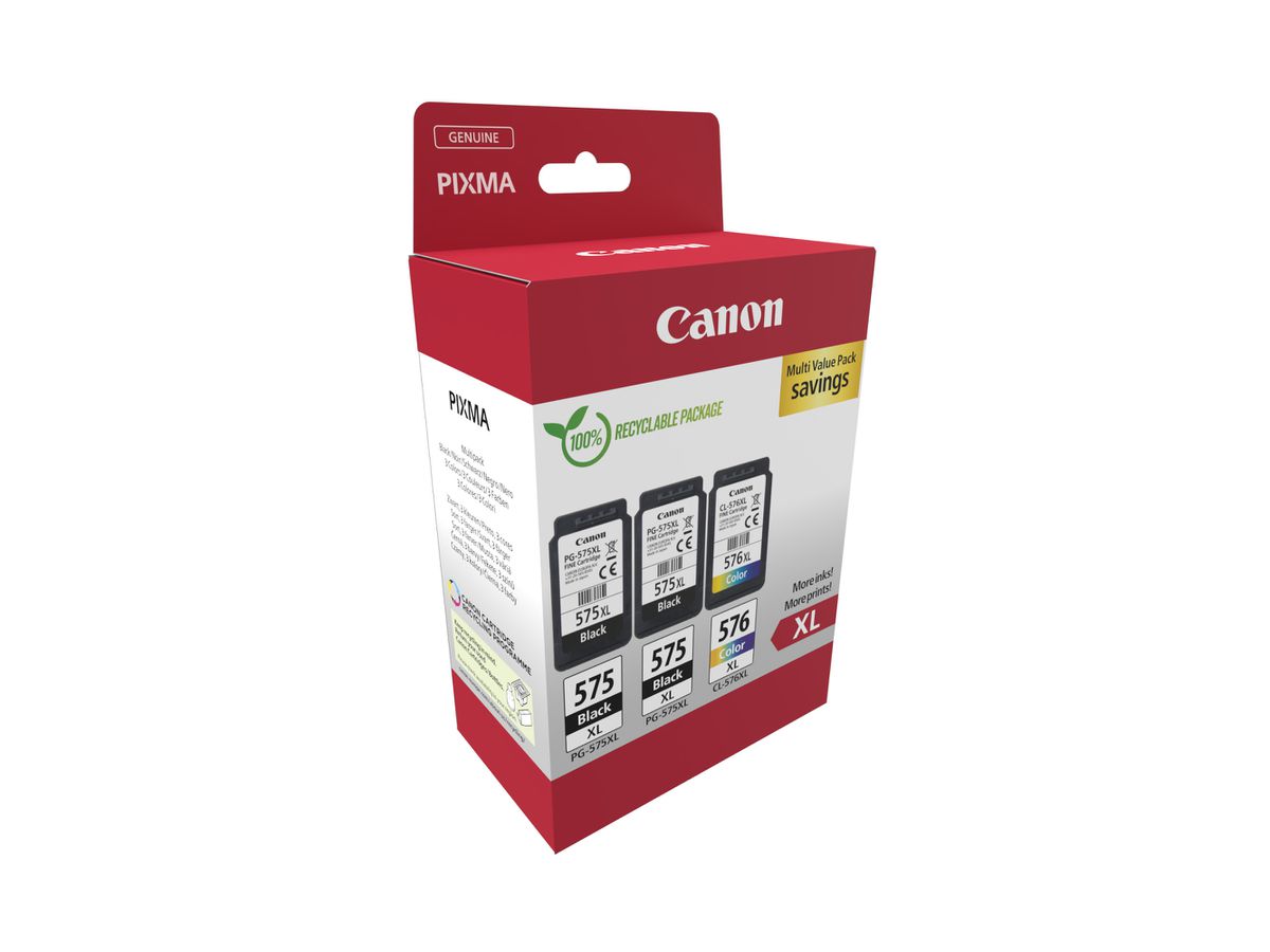 Canon 5437C004 inktcartridge 3 stuk(s) Origineel Hoog (XL) rendement Zwart, Cyaan, Magenta, Geel