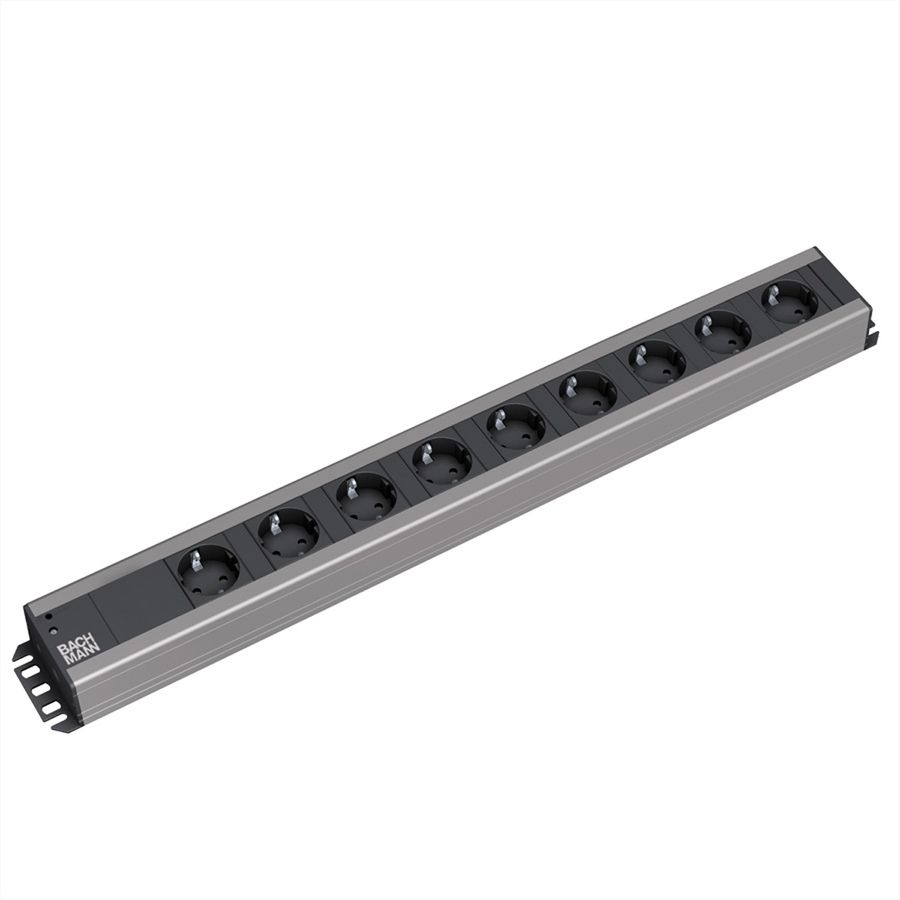BACHMANN Craftsman socket strip 9x earthing contact, 2 m
