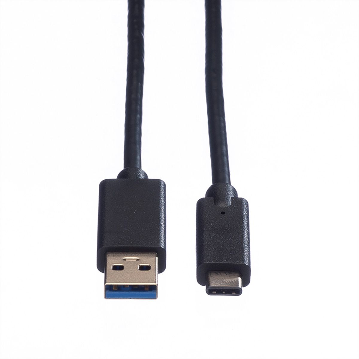 ROLINE GREEN USB 3.2 Gen 1 Cable, A-C, M/M, black, 0.5 m