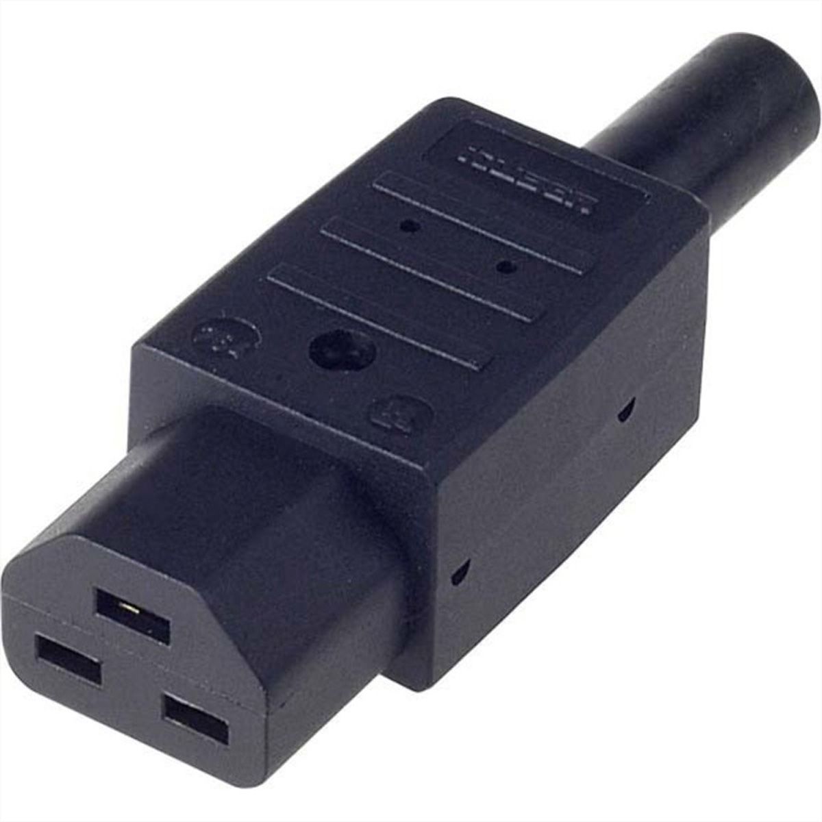 BACHMANN Apparaten stroom connector IEC320 C21 16A/250VAC, zwart