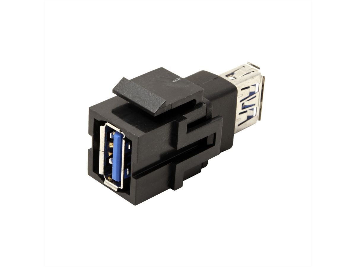 BACHMANN Keystone USB 3.0 Koppeling Typ A/A, zwart