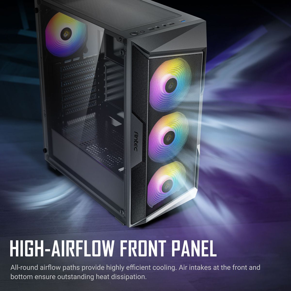 ANTEC AX61 Elite PC case Midi Tower Gaming ATX, black