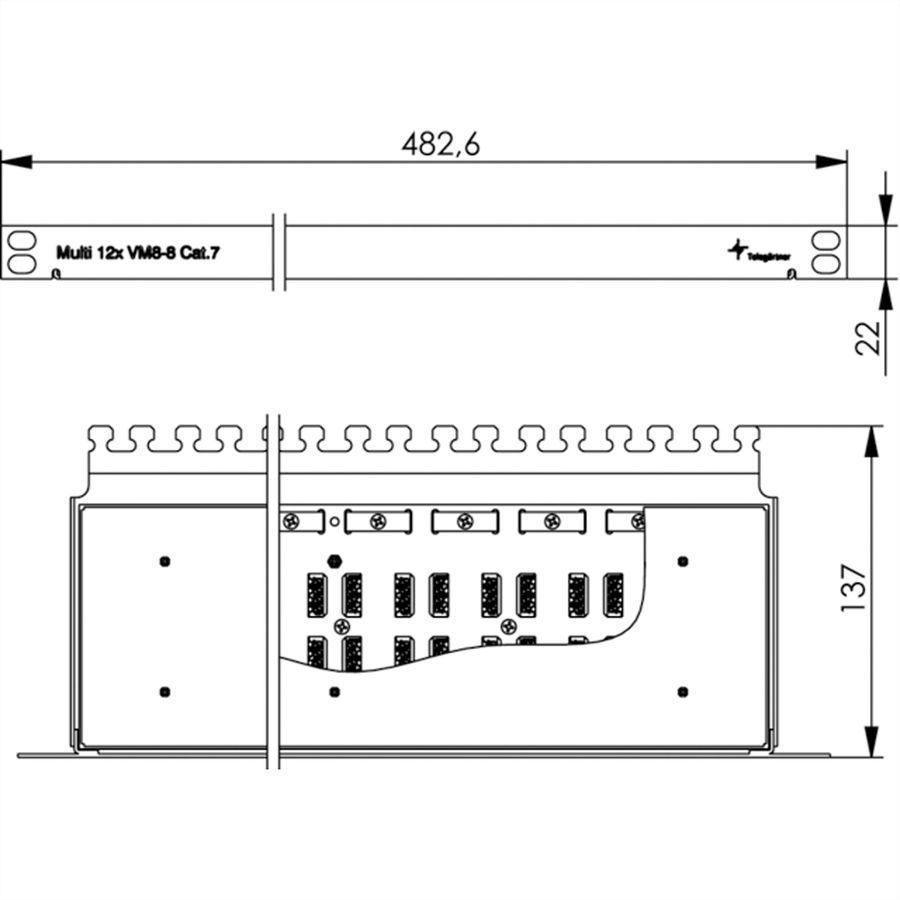 TELEGÄRTNER 19" connector Multi VM Cat.7 (Klasse F)