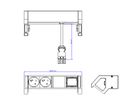 BACHMANN DESK2 2xCEE7/3 1xCM 0.2m GST18 RAL9005