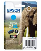 Epson Elephant Singlepack Cyan 24XL Claria Photo HD Ink