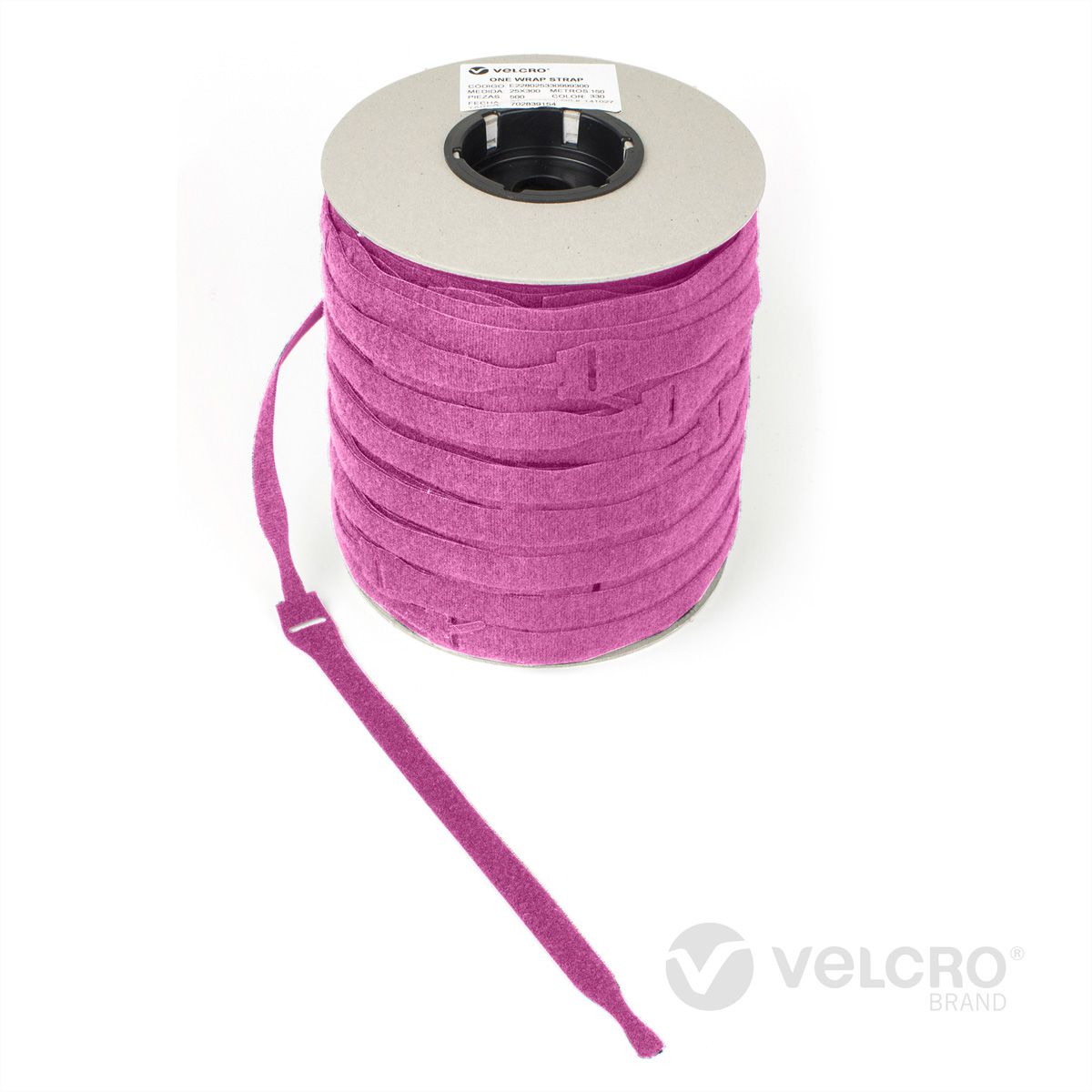 VELCRO® One Wrap® band 25 mm x 300 mm, 750 stuks, roze