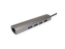 VALUE USB Type C docking station, 4K HDMI, 3x USB 3.2 Gen 1, Gigabit Ethernet, grey