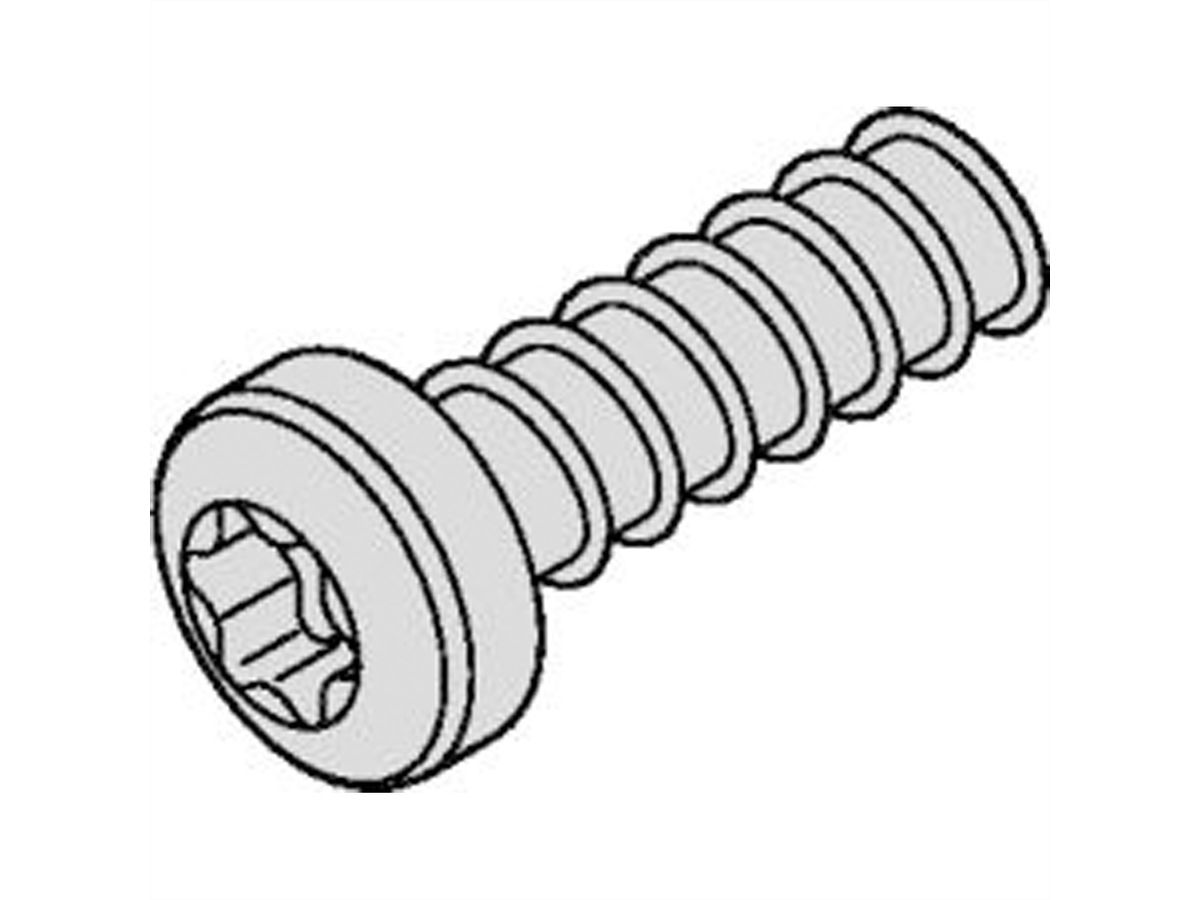 SCHROFF Panhead Screw, Torx, M2.5 x 7.3 mm, Self-Tapping, Steel Zinc Plated