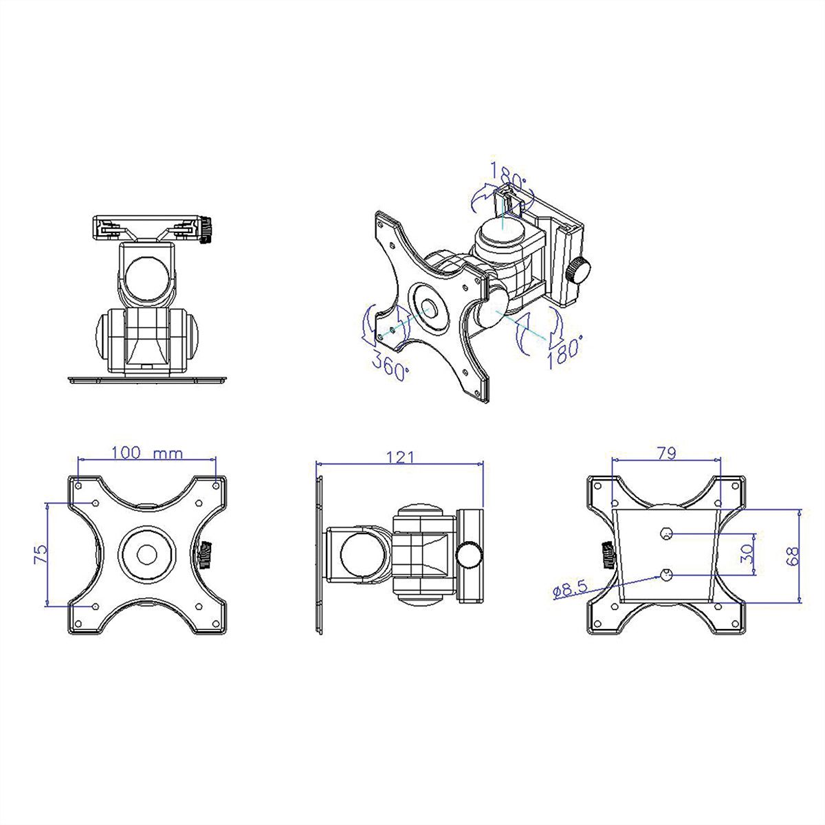 VALUE LCD Monitor Wall Mount Kit, 2 Joints