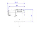 BACHMANN Angled mounting plug white, CEE 7/7 2-pole with earthing contact