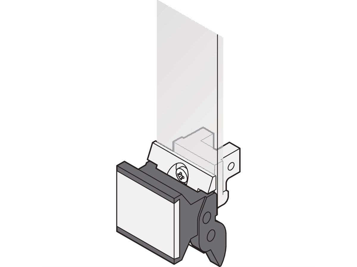 SCHROFF Extractor Handle Trapezoid Form, Type 2, RAL 9005, With Alignment Pin