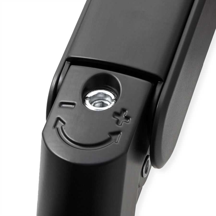 ROLINE Heavy Duty Monitor Arm, Pole-Mounted, Gas Spring, 24–57 inch, max. 27 kg, black