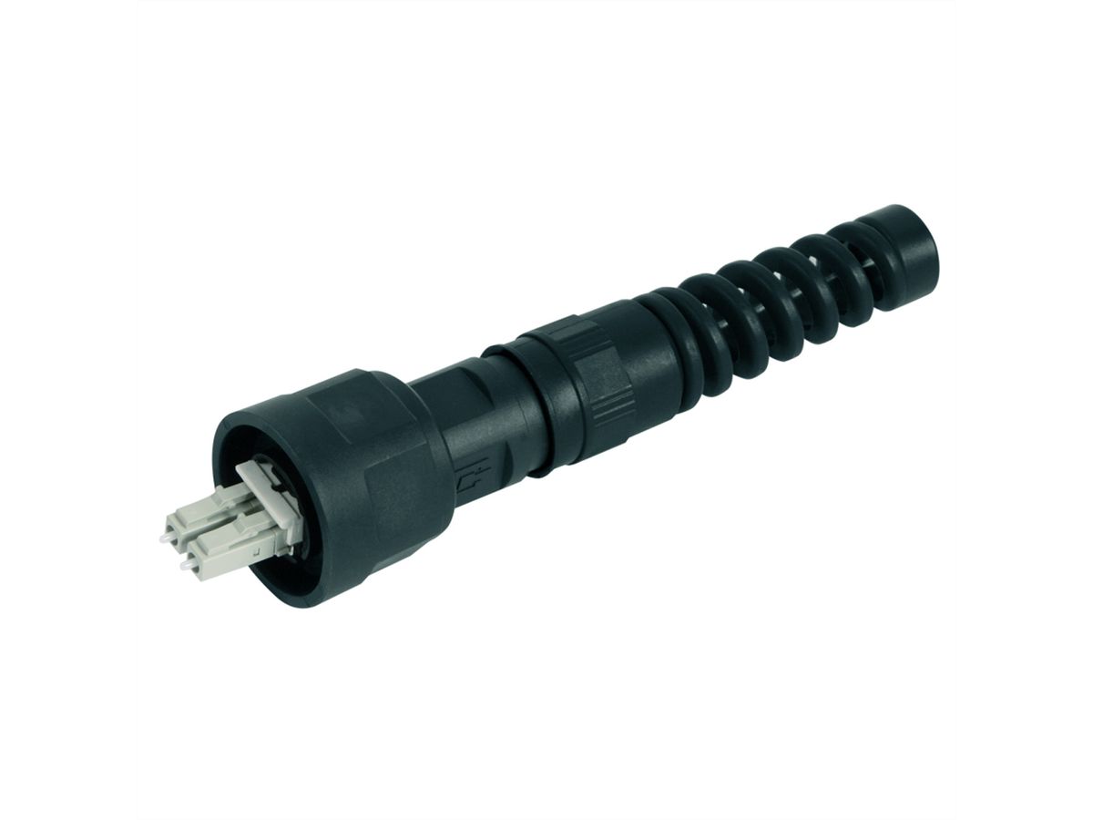 TELEGÄRTNER STX V1 LC duplex plug set, multimode with bend protection