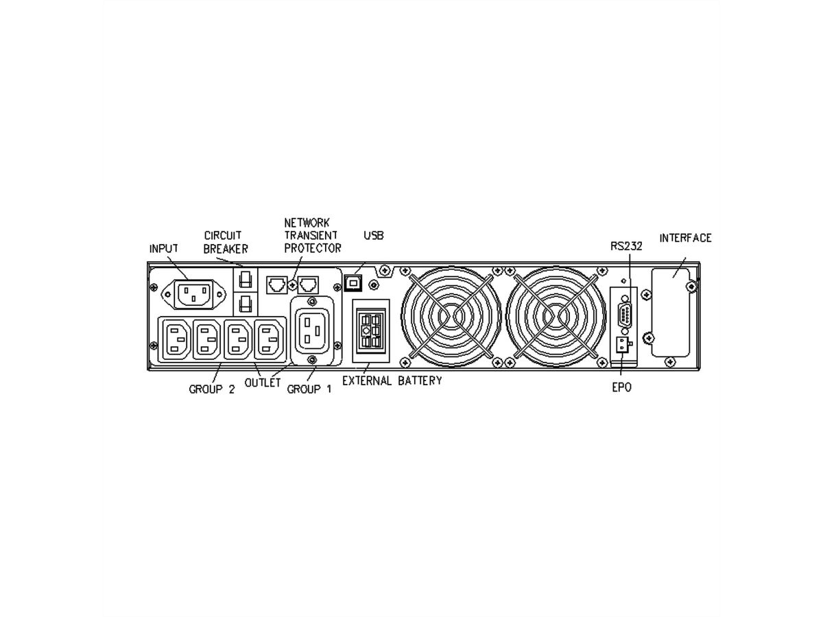 ROLINE ProSecure II 3000 RM2HE - Online UPS, 19" rackversie