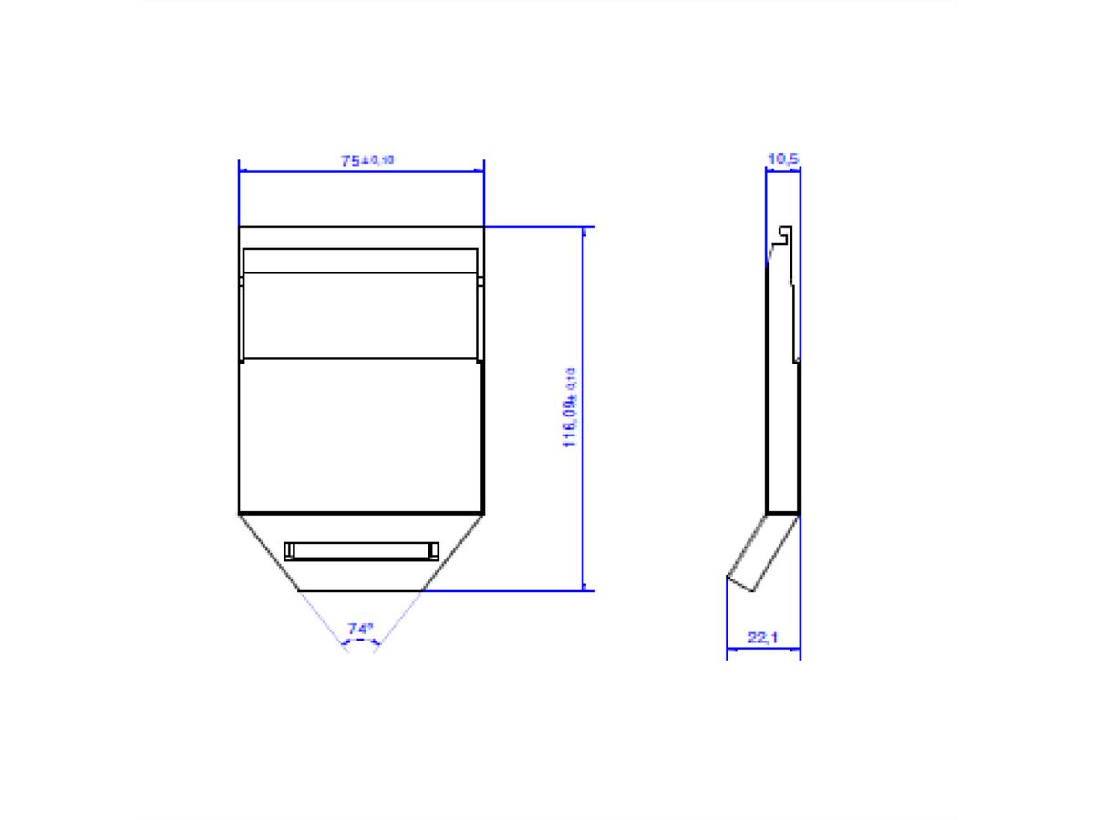 BACHMANN DESK2 cable guide RAL9005, painted black