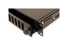 VALUE 19" glasvezel patchbox, leeg 1 HE, uittrekbaar, geschikt voor 24x SC-DX/LC 4-voudig