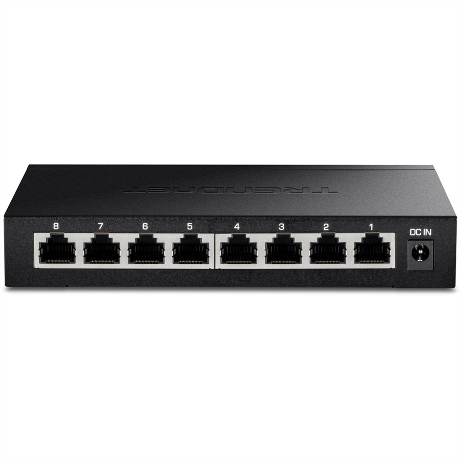 TRENDnet TEG-S380 8-Poorts 2.5G Switch , onbeheerd, zwart