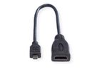 ROLINE HDMI High Speed Kabel met Ethernet, HDMI F - Micro HDMI M, 0,15 m