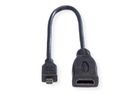 ROLINE HDMI High Speed Cable + Ethernet, A - D, F/M, 0.22 m