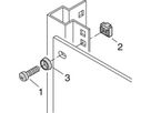 SCHROFF 19" montageset M6, schroef, sluitring, moer, 8 stuks