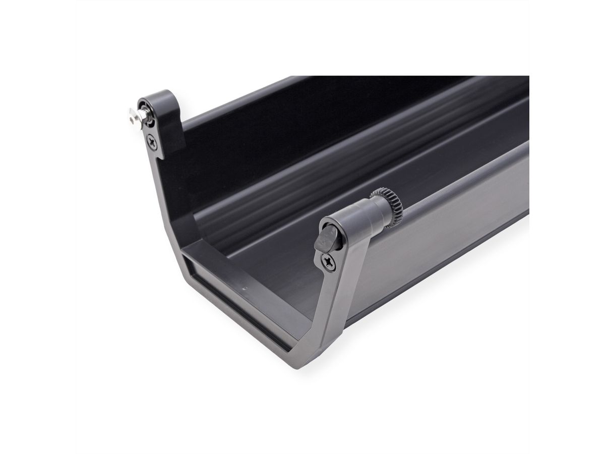 ROLINE Easy2Open kabelgoot, Montage onder tafel , zwart, 44,9 cm