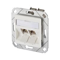METZ CONNECT E-DAT modul 2 port flush mounted trunking installation Cat.6A, pure white