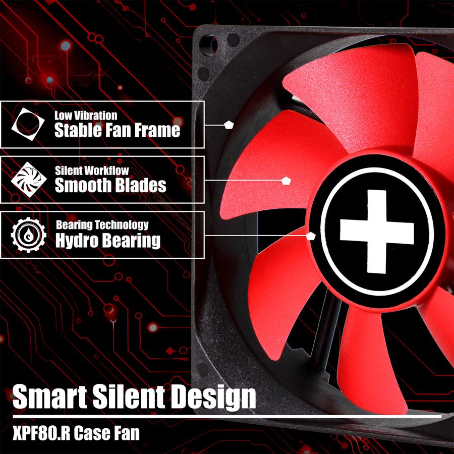 Xilence XPF80.R 80mm Performance Ventilator voor pc-behuizing, 3PIN