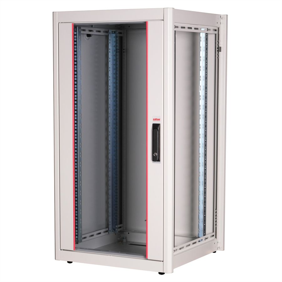 ROLINE 19-inch netwerkkast Basic 22 U, 600x600 BxD Glazen deur grijs