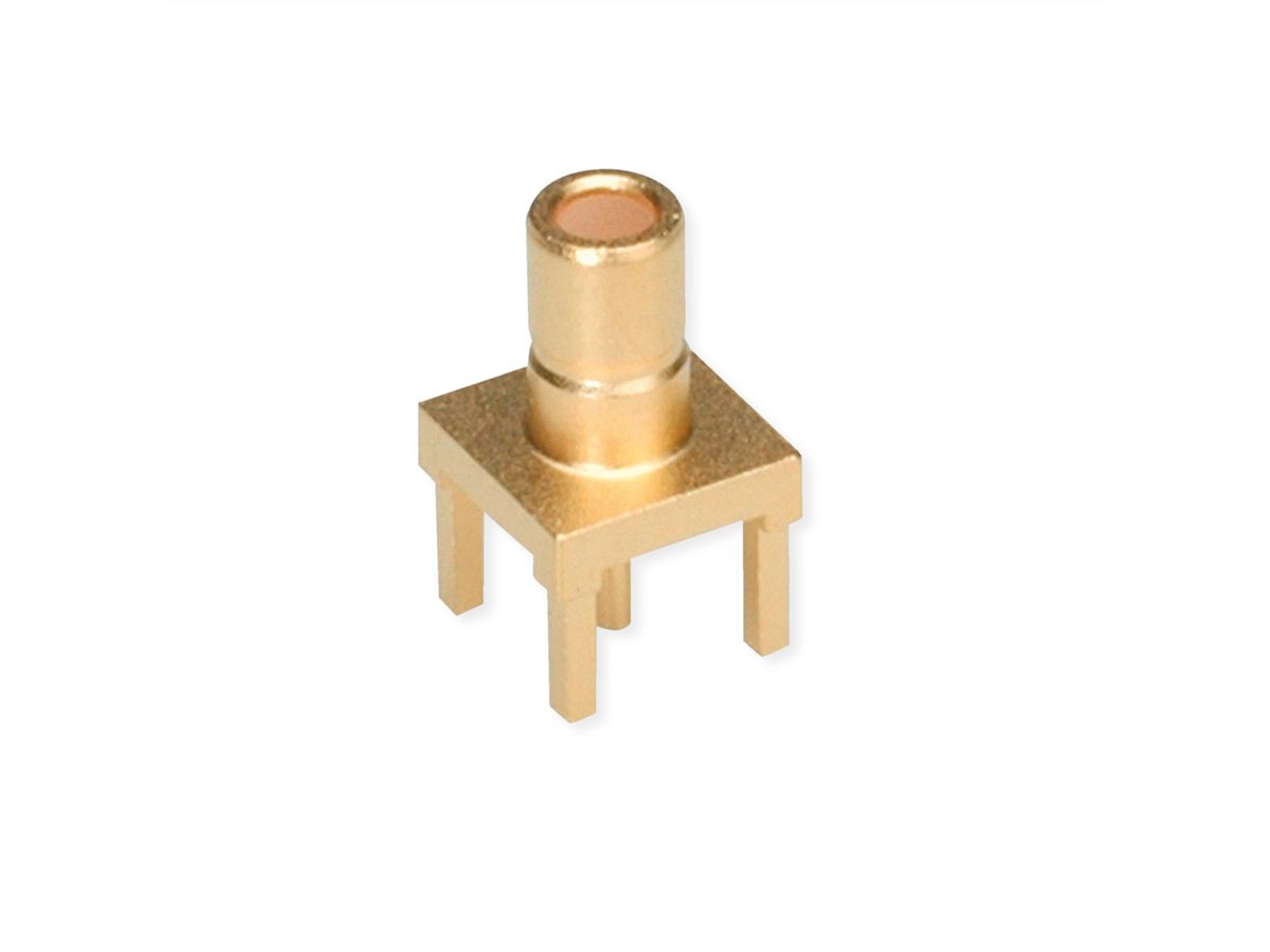 TELEGÄRTNER SMB-Anbaustecker print vergoldet