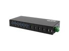 EX-12290HMS 10-poorts USB 3.2 Gen 2x1 metalen HUB met 4x USB-C en 6x USB-A 3.2 Gen 1-poorten, voor desktop-, wand- en DIN-railmontage