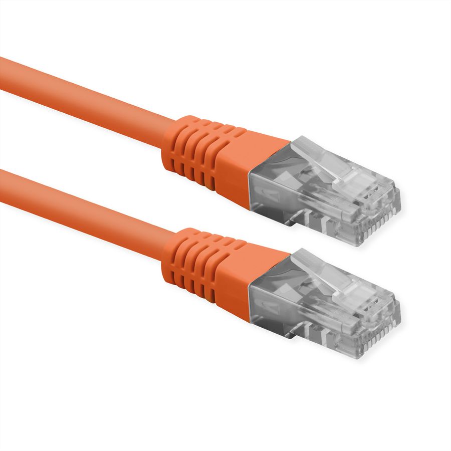 ROLINE Cat.6 (Class E) Patch Cable, UTP, PoE, oranje, 0,3 m