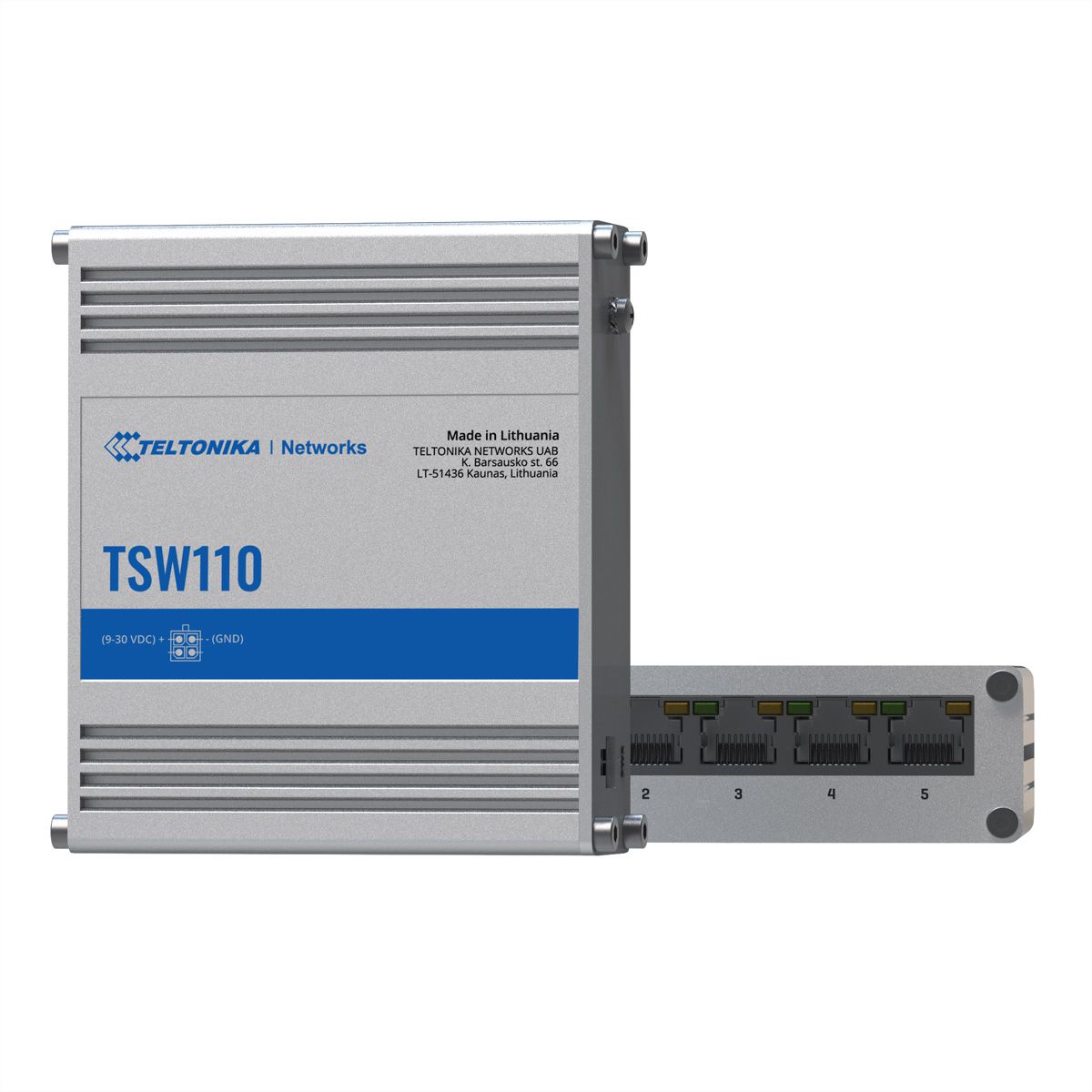 TELTONIKA TSW110 Industriele Switch Unmanaged Layer 2 Gigabit
