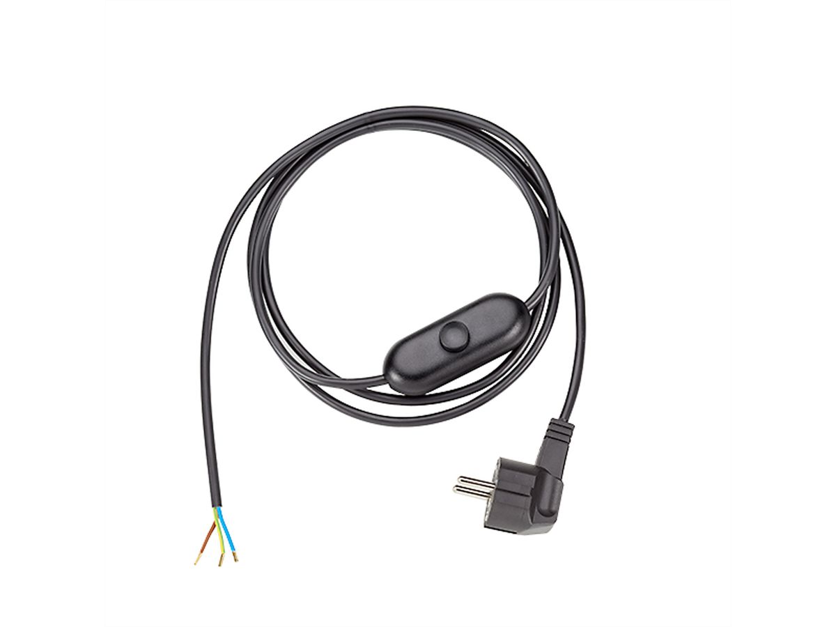 BACHMANN intermediate switch - supply cable 2m, H03VV-F 3G0.75 black unpackaged