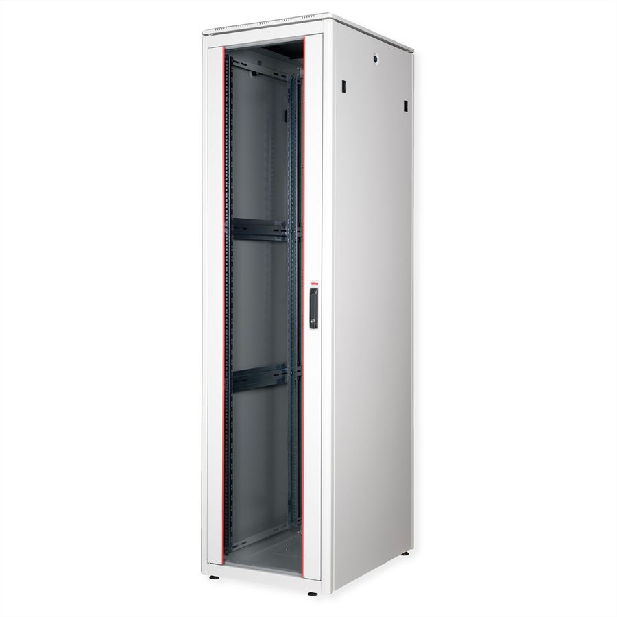 ROLINE 19-inch Network Cabinet Pro 47 U, 600x800 WxD glass door grey