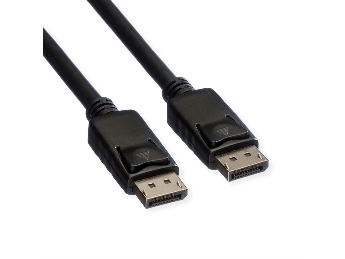 ROLINE DisplayPort kabel, DP-DP, v1.2, M - M, TPE, zwart, 10 m
