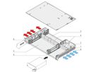 SCHROFF CPCI-systeem voor pluggable PSU, horizontaal, 1 HE, 2 sleuven