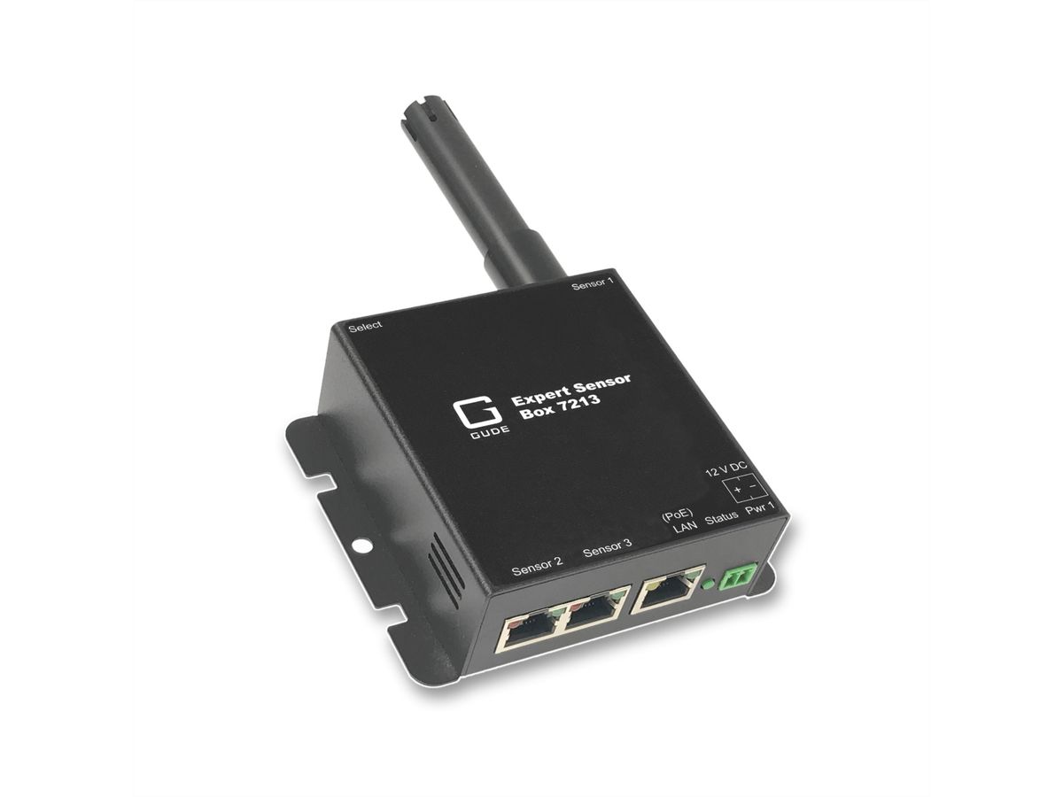 GUDE 721313 Expert LAN-sensor voor temperatuur, vochtigheid en luchtdruk, PoE