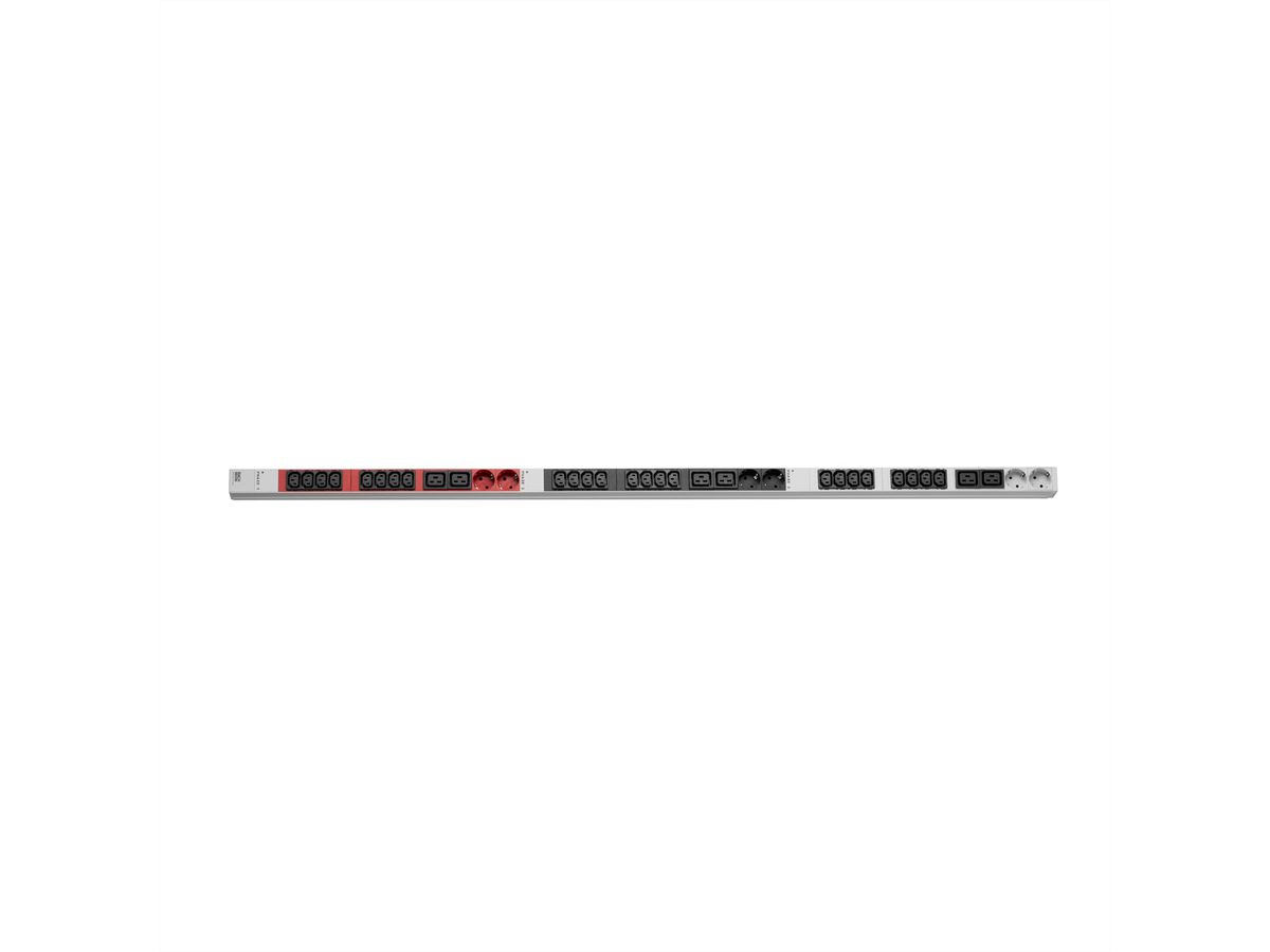 BACHMANN IT PDU ALU 1U 24x C13 6x C19 2LS CEE 3x16A rood