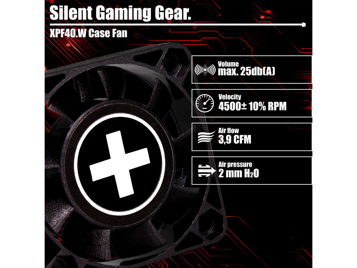 Xilence XPF40.W 40mm Case Fan, 3PIN, White Box