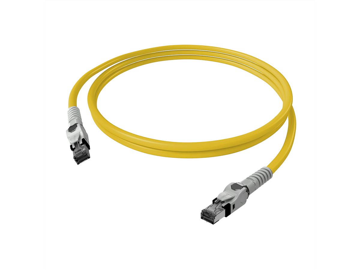 EasyLan VarioBoot patchkabel Cat.6A, S/FTP, geel, 2 m