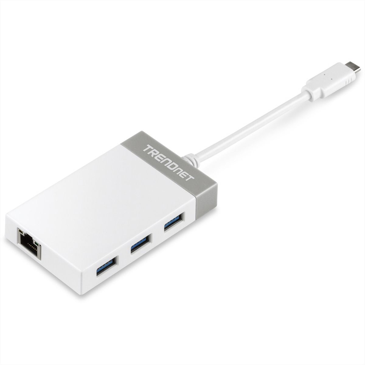 TRENDnet TUC-ETGH3 USB-C naar Gigabit Ethernet-adapter + USB-hub