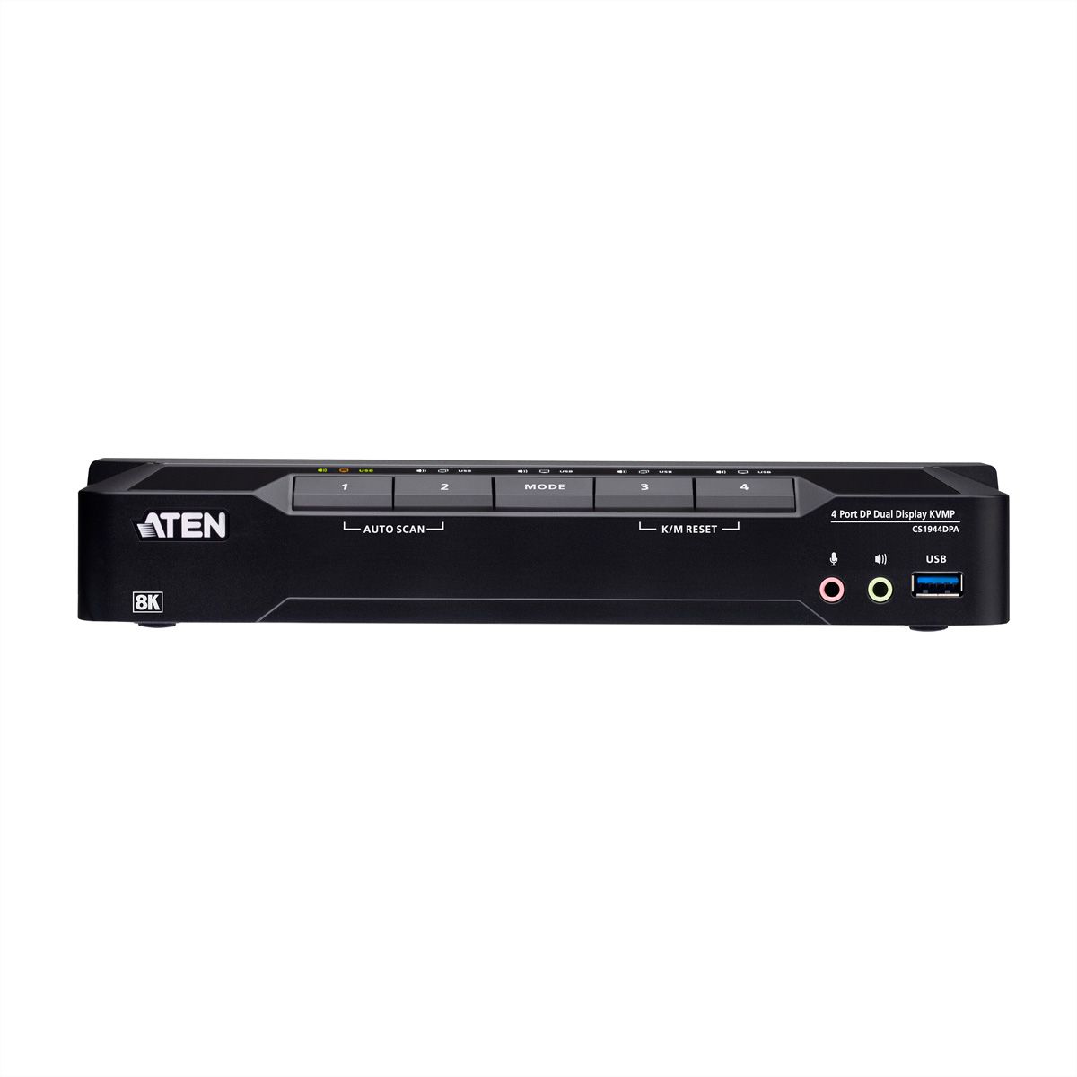 ATEN CS1944DPA 4-poorts USB 3.0 8K DP KVM, DUAL View