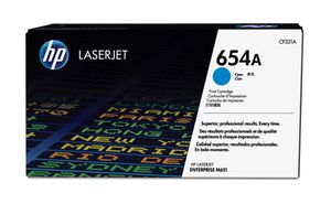 HP 654A originele cyaan LaserJet tonercartridge